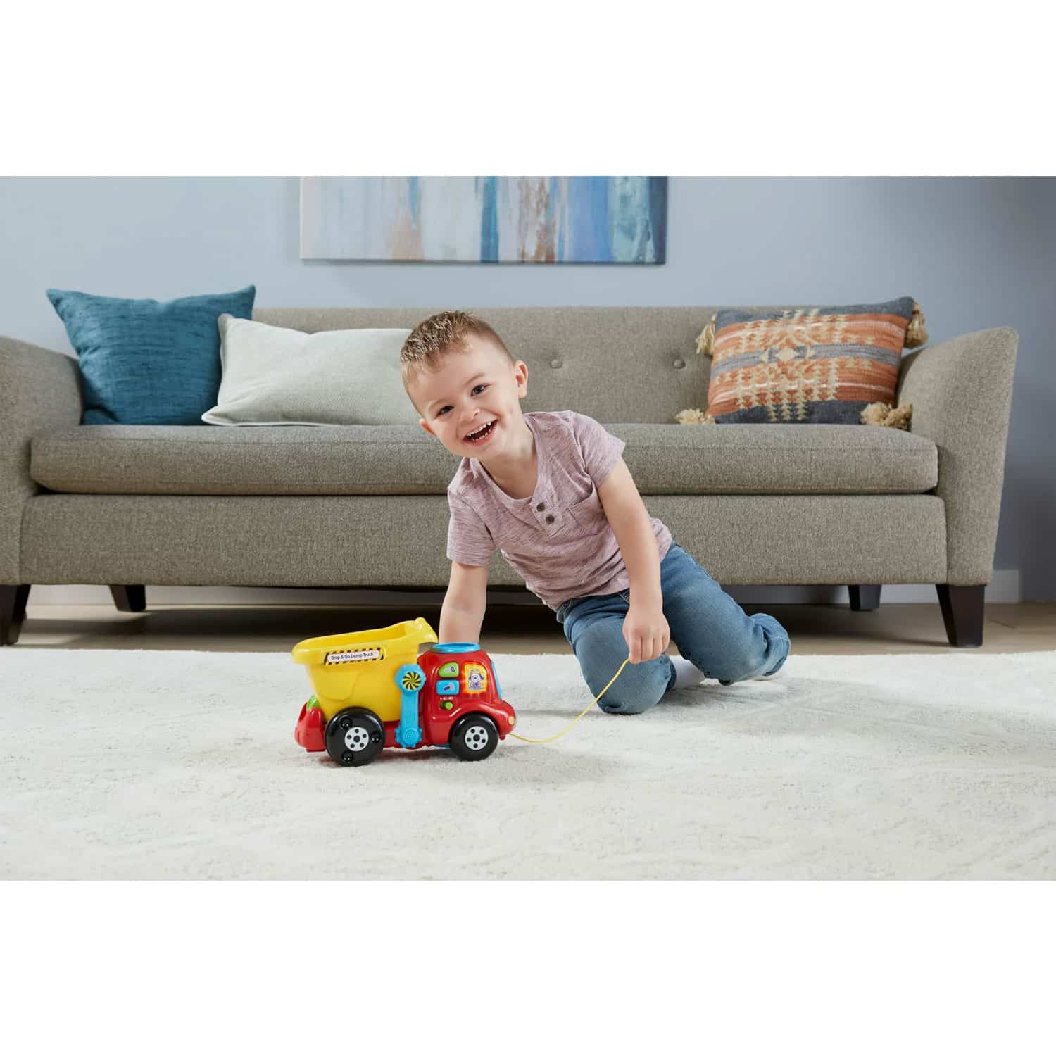 VTech, Drop and Go Dump Truck, Toddler Toy, Construction Toy - Image 4