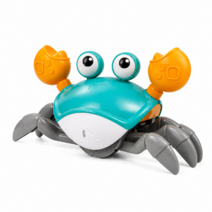 Induction Crab Toy for Kids – Smart Obstacle Avoiding Crawling Crab with Music & Lights, USB Rechargeable