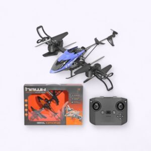 HAWK Remote Control Drone – Foldable with Headless Mode | LED Lights | 2.4GHz Control